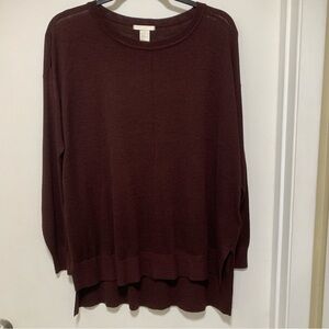 H&M Deep Maroon Knit Top